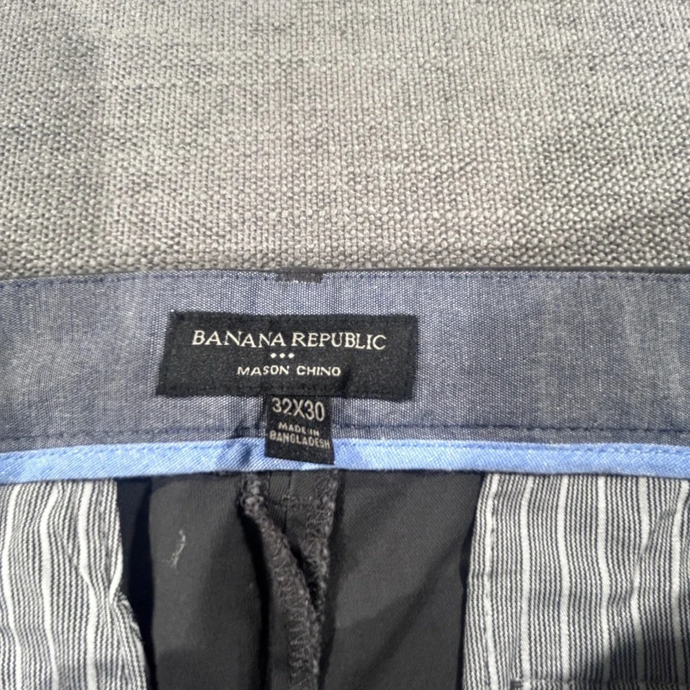 Banana Republic Mason Chino Mens 33x30 Grey Excellent Athletic Tapered Pants